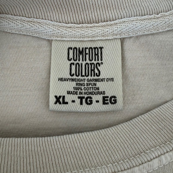 Comfort Colors Forever Chasing Sunsets Graphic T-Shirt Tan XL Heavyweight Cotton - Picture 5 of 8